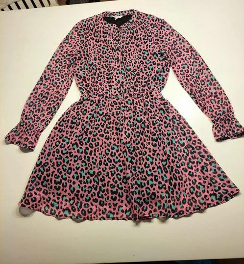 Roze jurk met leuke print, Kinderen en Baby's, Kinderkleding | Maat 164, Zo goed als nieuw, Meisje, Jurk of Rok, Ophalen of Verzenden