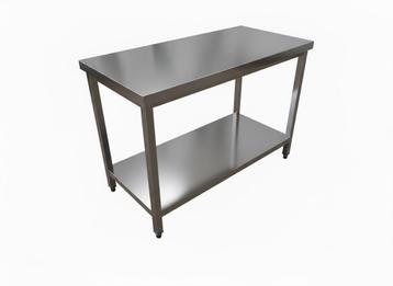 RVS Werktafels met bodemplaat beschikbaar voor biedingen