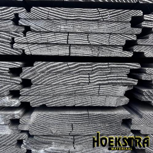 ⚫ Vuren halfhouts rabat zwart 18x170 | €25 p/m2! ⚫, Doe-het-zelf en Verbouw, Hout en Planken, Nieuw, Plank, Vuren, 300 cm of meer