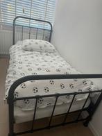 Zwarte bed 1 persoons, Ophalen, 90 cm, Eenpersoons, Zwart