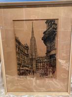 Luigi Kasimir - Stephansdom Ets Gesigneerd ca. 1928, Antiek en Kunst, Kunst | Etsen en Gravures, Ophalen of Verzenden