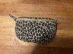 Suede panterprint tas, Ophalen of Verzenden, Zo goed als nieuw, Zwart, Leer
