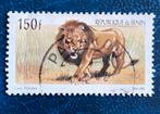 Benin 2001 pz leeuw, Verzenden, Overige landen, Gestempeld
