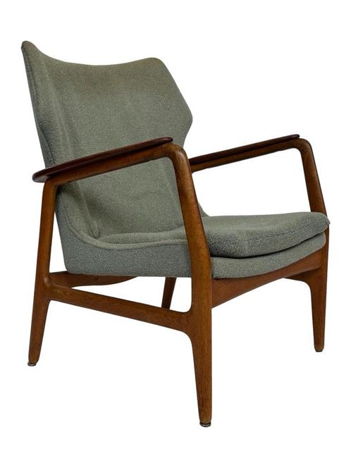 Vintage Design Fauteuil Bovenkamp Aksel Bender Madsen Dames, Huis en Inrichting, Fauteuils, Gebruikt, Hout, Stof, Ophalen
