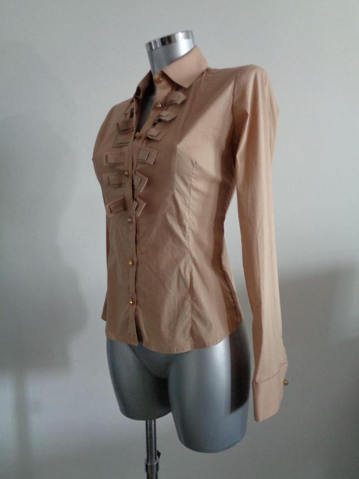 Cristina Effe Milano camel blouse maat 34-XS origineel, Kleding | Dames, Blouses en Tunieken, Zo goed als nieuw, Maat 34 (XS) of kleiner