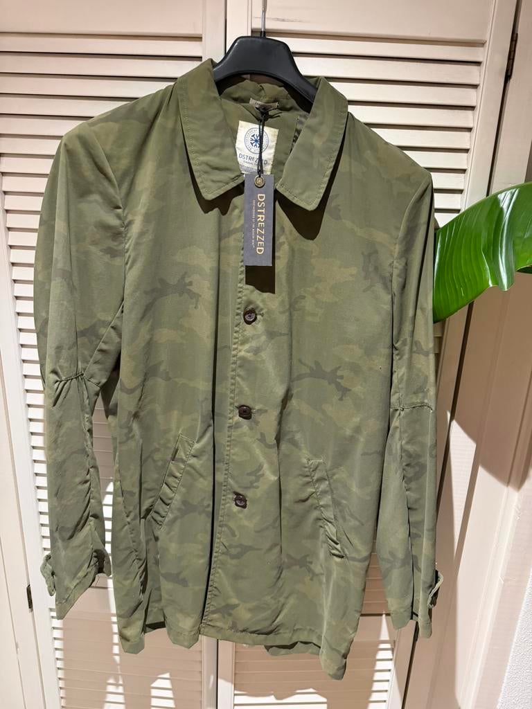 Nieuwe Dstrezzed camo trenchcoat zomer XL, Verzenden, Nieuw, Maat 56/58 (XL), Groen