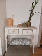 Sidetable | Wandtafel | Krijtverf | 2 lades | Xenos, 25 tot 50 cm, Gebruikt, Rechthoekig, Ophalen of Verzenden