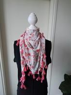 Mooie fleurige roze-oranje kindersjaal.  DEC TIP, Ophalen of Verzenden, Zo goed als nieuw, Meisje, Sjaal