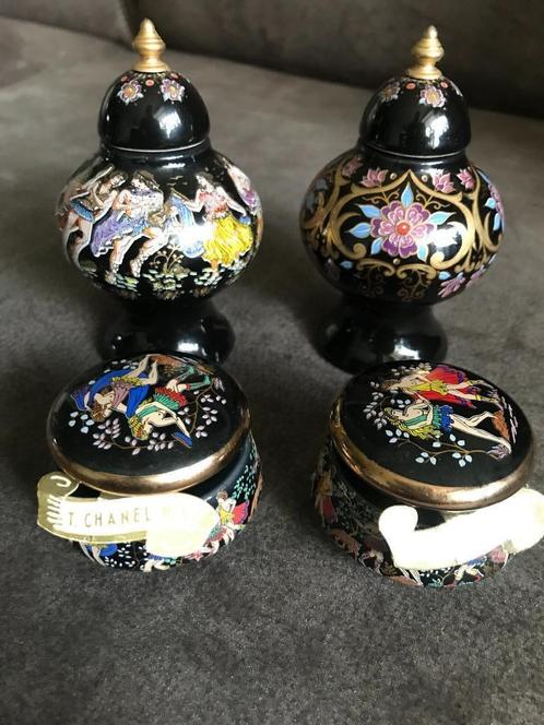 Parfum flesjes / Flacon Vintage Handgemaakt jaren 70/80., Verzamelen, Parfumverzamelingen, Gebruikt, Miniatuur, Gevuld, Ophalen of Verzenden