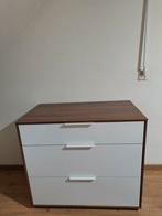 leuke wit met houten degelijke ladekast, Ophalen, Gebruikt, 50 tot 100 cm, 3 of 4 laden