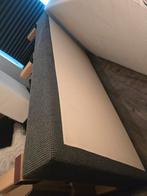 Verhoogde Boxspring - Extra Opbergruimte!, Ophalen, Tweepersoons, Grijs, Stof