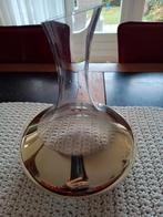 Prachtig vintage goudkleurige decanteer karaf, Antiek en Kunst, Antiek | Glas en Kristal, Ophalen