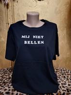 Zwart T-shirt 'Mij niet bellen' - Maat L, Nieuw, Ophalen of Verzenden, Korte mouw, N.v.t.