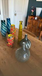Glazen vazen in verschillende kleuren, mooi design, Ophalen, Overige kleuren, Minder dan 50 cm, Glas