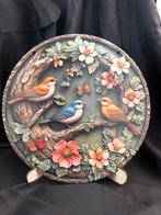 Tuinwand decoratie bord met div vogels, Ophalen of Verzenden, Nieuw