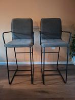 Barkrukken/Barstoelen 2x, Ophalen, Met voetsteun, 60 tot 90 cm, Zo goed als nieuw