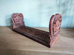 Oude handgemaakt houtsnijwerk uitschuifbare boekensteun hout, Huis en Inrichting, Woonaccessoires | Wandplanken en Boekenplanken