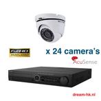 2MP Hikvision 32CH TVI set/32CH AcuSense DVR + 24x camera's, Ophalen of Verzenden, Nieuw, Buitencamera