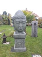 Boeddha hoofd op zuil, Tuin en Terras, Tuinbeelden, Nieuw, Ophalen