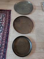 3 koperen bronzen schalen borden wanddecoratie BePureHome, Huis en Inrichting, Woonaccessoires | Schalen en Manden, Ophalen, Rond