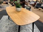Eettafel Naturel/Zwart 160cm Direct/Leverbaar/Enschede E6094, Ophalen, #Eettafel#Deens#Verjongd#Mdf#Ovaal#160cm, Nieuw, 50 tot 100 cm