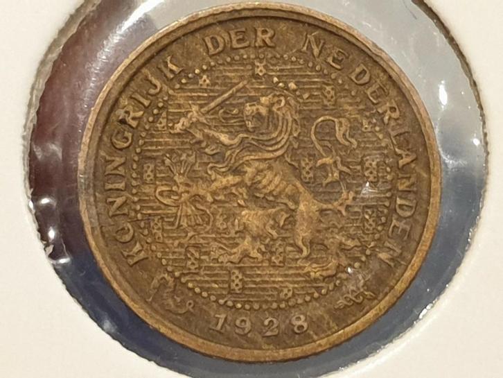 Halve cent 1928 (03), Postzegels en Munten, Munten | Nederland, Overige waardes, Koningin Wilhelmina, Ophalen of Verzenden