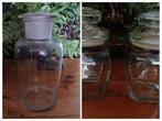 Twee snoeppotten vintage glas  - één winkel snoeppot stolp, Antiek en Kunst, Curiosa en Brocante, Ophalen of Verzenden