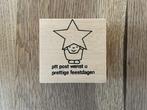 D275 Stempel PTT Post wenst u prettige feestdagen NIEUW, Ophalen of Verzenden, Nieuw, Houten stempel