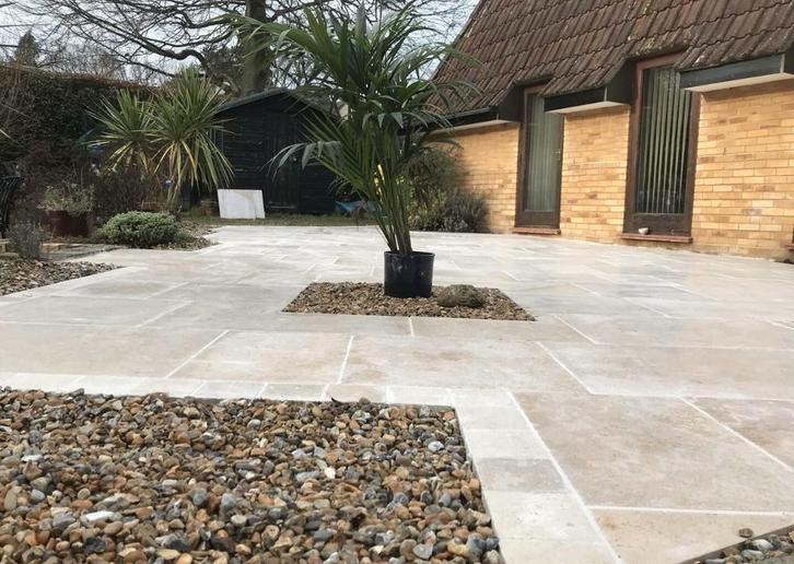 BOURGONDISCHE DALLEN CASTILE CHATEAU 3CM DIK, Tuin en Terras, Tegels en Klinkers, Hout, Ophalen of Verzenden