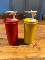 Tupperware mayonaise en ketchup potjes, Huis en Inrichting, Keuken | Tupperware, Ophalen of Verzenden, Rood, Overige typen