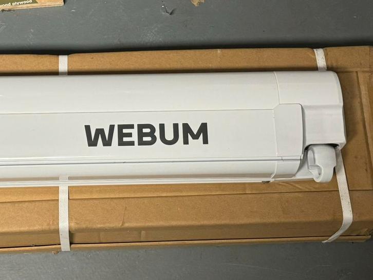 Camper Wand Luifel 250 - Wit - Grijs - Caravan, Caravans en Kamperen, Camper-accessoires, Nieuw, Ophalen