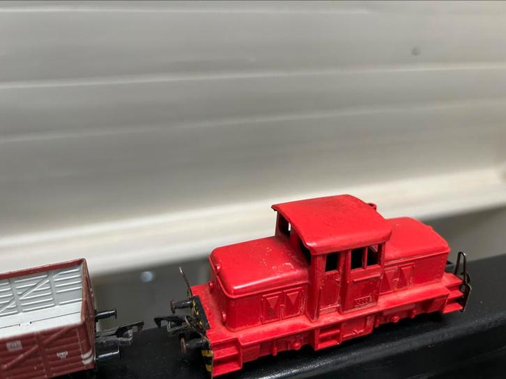 Fleismann 1306 met 3x wagon, Hobby en Vrije tijd, Modeltreinen | H0, Gebruikt, Treinset, Gelijkstroom, Fleischmann, Ophalen