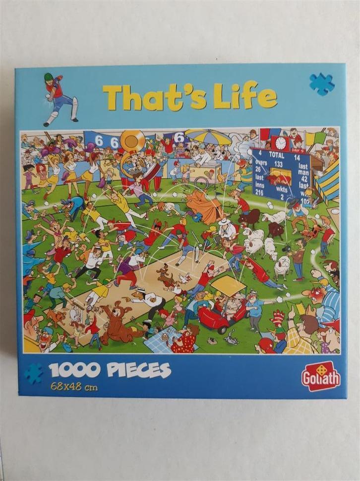 Goliath That's Life 371427/ 71427 Cricket 1000 stukjes, Hobby en Vrije tijd, Denksport en Puzzels, Zo goed als nieuw, Legpuzzel