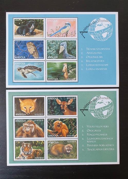 Angola 1999 Dieren Michel 1329-1340 postfris, Postzegels en Munten, Postzegels | Thematische zegels, Postfris, Dier of Natuur