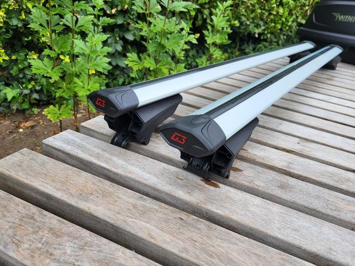 Te Huur: G3 Clop Airflow dakdragers gesloten rails, Auto diversen, Dakdragers, Zo goed als nieuw, Ophalen