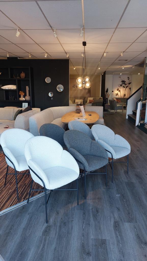 Set van 6 Argos stoelen nu €745,-, Huis en Inrichting, Stoelen, Nieuw, Vijf, Zes of meer stoelen, Stof, Overige kleuren, Ophalen