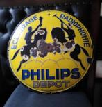 Emaillebord antiek gebruikte staat PHILIPS 1927!!, Ophalen of Verzenden