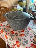 Grote Vintage Emaille Pan, Huis en Inrichting, Keuken | Potten en Pannen, Ophalen, Gebruikt, Overige materialen, Kookpan of Snelkookpan