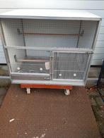 Grote aluminium- trespa kooi voor papegaaien 9, Ophalen, Gebruikt, Aluminium, Vogelkooi