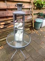 Metalen Lantaarn met Glas, Gebruikt, 50 tot 75 cm, Ophalen of Verzenden, Metaal
