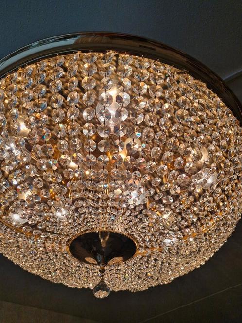 Grote swarovski kristallen plafonnière 80.00 cm breed, Huis en Inrichting, Lampen | Kroonluchters, Zo goed als nieuw, Ophalen of Verzenden