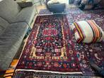 Vintage handgeknoopt perzisch Nahavand tapijt wol retro, Zwart, 100 tot 150 cm, Digital8, 200 cm of meer
