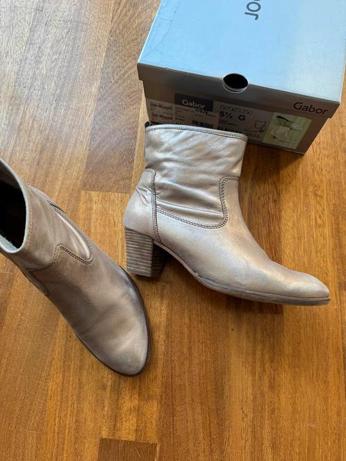Leren enkellaarsjes 38.5 Gabor Comfort brons korte laars, Kleding | Dames, Schoenen, Gedragen, Zwart, Ophalen of Verzenden