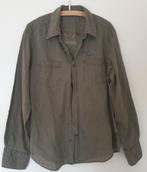 legergroene blouse/overhemd maat L, Kleding | Heren, Overhemden, Verzenden