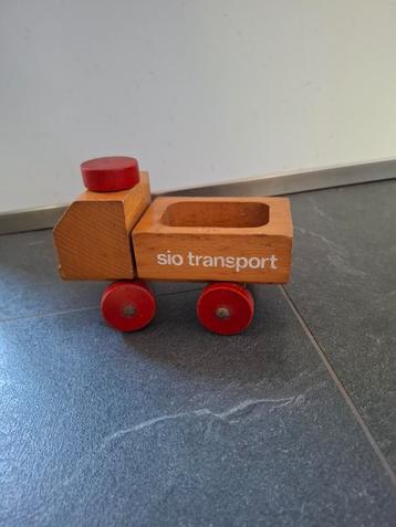 Vintage houten transport wagen SIO jaren 60 beschikbaar voor biedingen