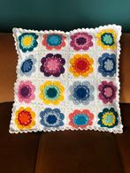 Granny square kussen 50x50, Huis en Inrichting, Ophalen of Verzenden, Nieuw, Wit, Vierkant