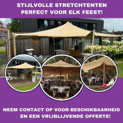 Stretchtent huren - Stretchtent Verhuur- Luxe stretchtenten, Tuin en Terras, Partytenten, Zo goed als nieuw, 5 tot 8 meter, 6 meter of meer