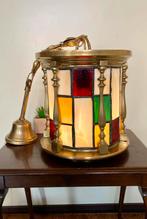 Antieke bijzondere hanglamp messing Art Deco Victoriaans., Huis en Inrichting, Lampen | Hanglampen, Ophalen, Antiek Vintage Art Deco Amsterdamse School.