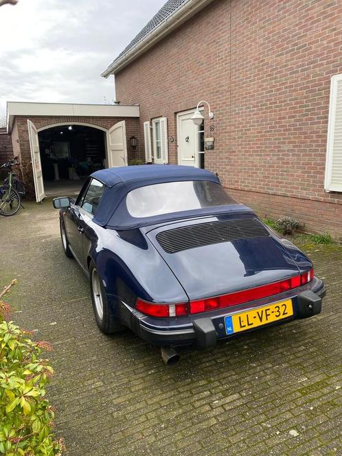 Porsche 911 3.2 Carrera Cabriolet K6 1986 Blauw, Auto's, Porsche, Particulier, Benzine, Cabriolet, Handgeschakeld, Geïmporteerd