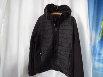 zwarte deels padded jas mt XL =52  Wampum beschikbaar voor biedingen